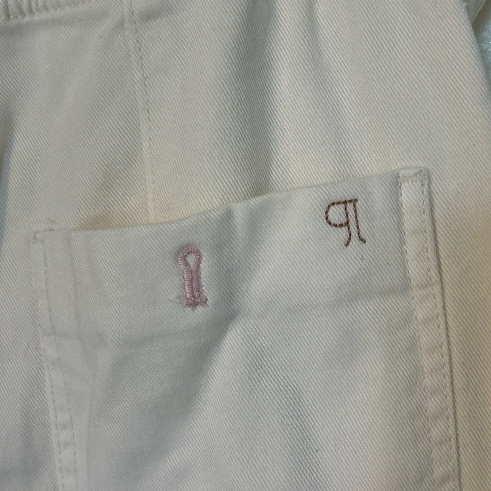 Pilcro cropped wide leg drawstring beige pants - Picture 6 of 11